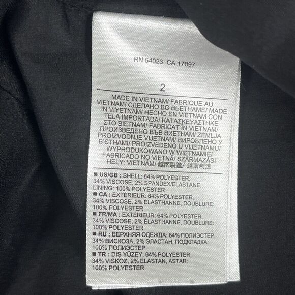 Banana Republic Women's Houndstooth Pencil Skirt Back Zip Black White Tan Size 2 - Picture 6 of 7